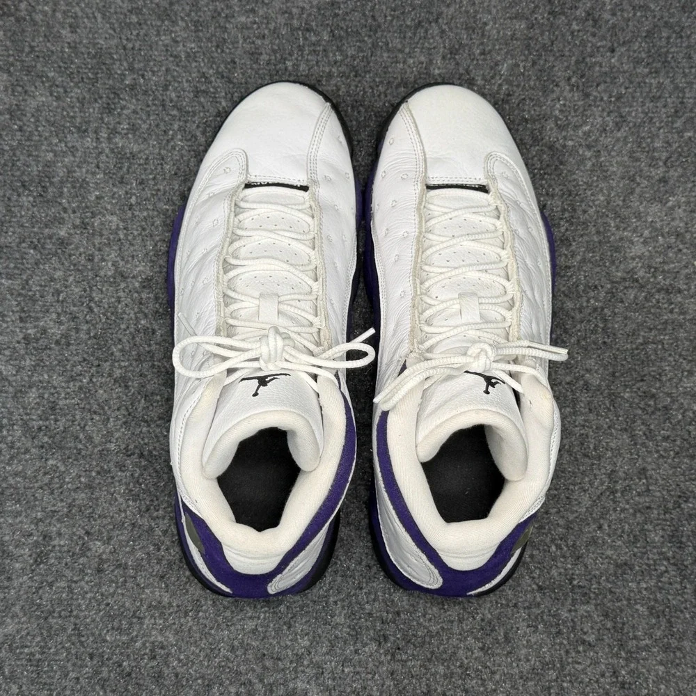 Jordan 13 Retro Shoes Men's 12 White Purple‎ Lakers Athletic Hooping Sneakers